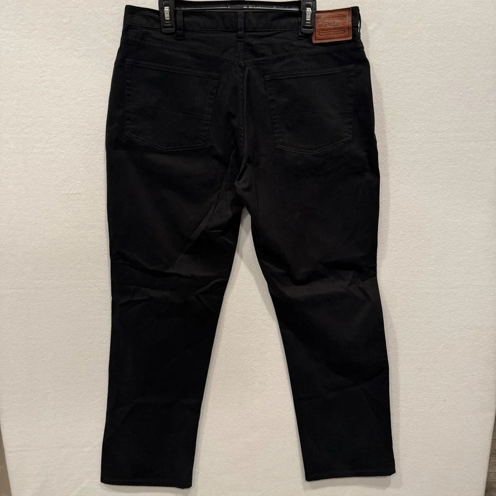 Polo Ralph Lauren Mens Authentic Dungarees Black Stretch Pants‎ 36x32
